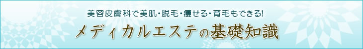 美肌・脱毛・ダイエット・薄毛治療もできる！メディカルエステ＆美容皮膚科の基礎知識